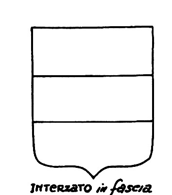 Bild des heraldischen Begriffs: Interzato in fascia